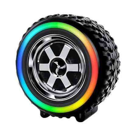 Wheel Speaker – Portable RGB Bluetooth Speaker with LED Light Show | Wireless Steering Wheel Design Speaker