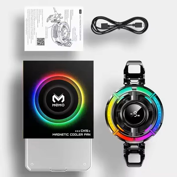 MEMO CX17 Mobile Phone Cooling Fan | Magnetic Semiconductor Cooler | Ultra-Fast Cooling | Ultra-Quiet | Gaming Radiator for Android & iPhone