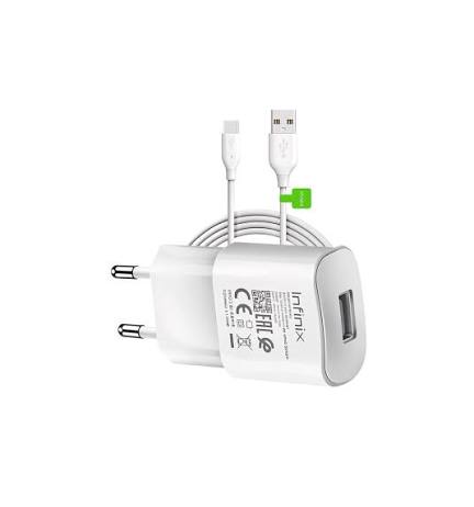 Original Infinix 18W Fast Charger Adapter | Quick Charge USB Wall Charger | Compact & Safe Charging