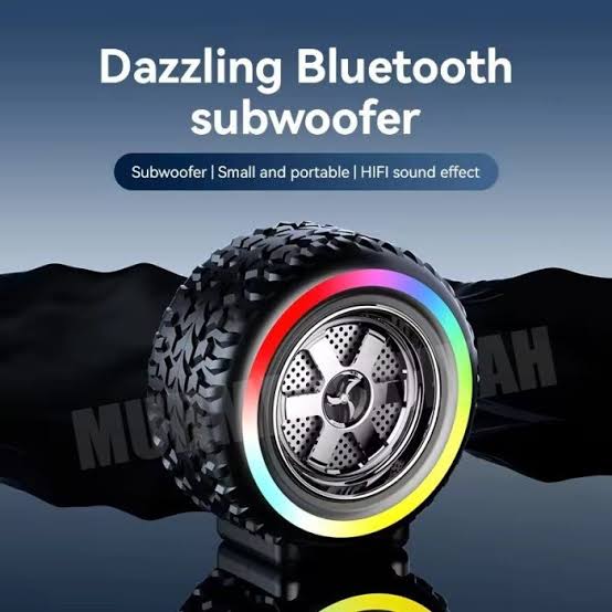 Wheel Speaker – Portable RGB Bluetooth Speaker with LED Light Show | Wireless Steering Wheel Design Speaker