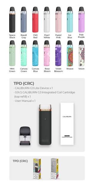 Uwell Caliburn G3 Lite Pod Kit – 1200mAh Battery | 35W Refillable Vape Device