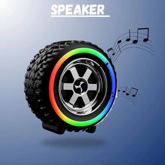 Wheel Speaker – Portable RGB Bluetooth Speaker with LED Light Show | Wireless Steering Wheel Design Speaker
