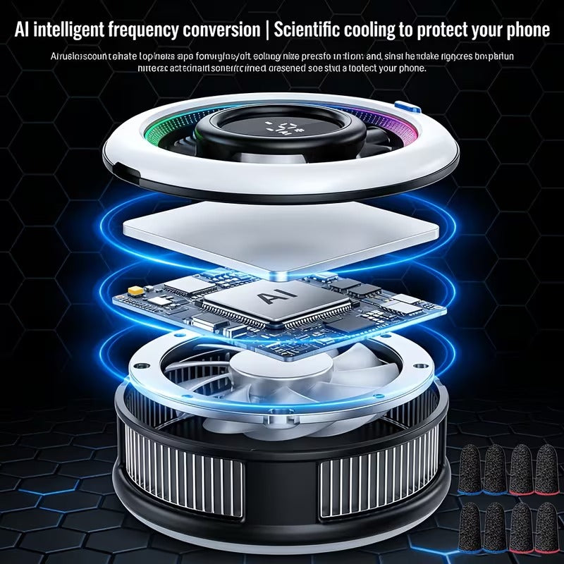MEMO CX17 Mobile Phone Cooling Fan | Magnetic Semiconductor Cooler | Ultra-Fast Cooling | Ultra-Quiet | Gaming Radiator for Android & iPhone